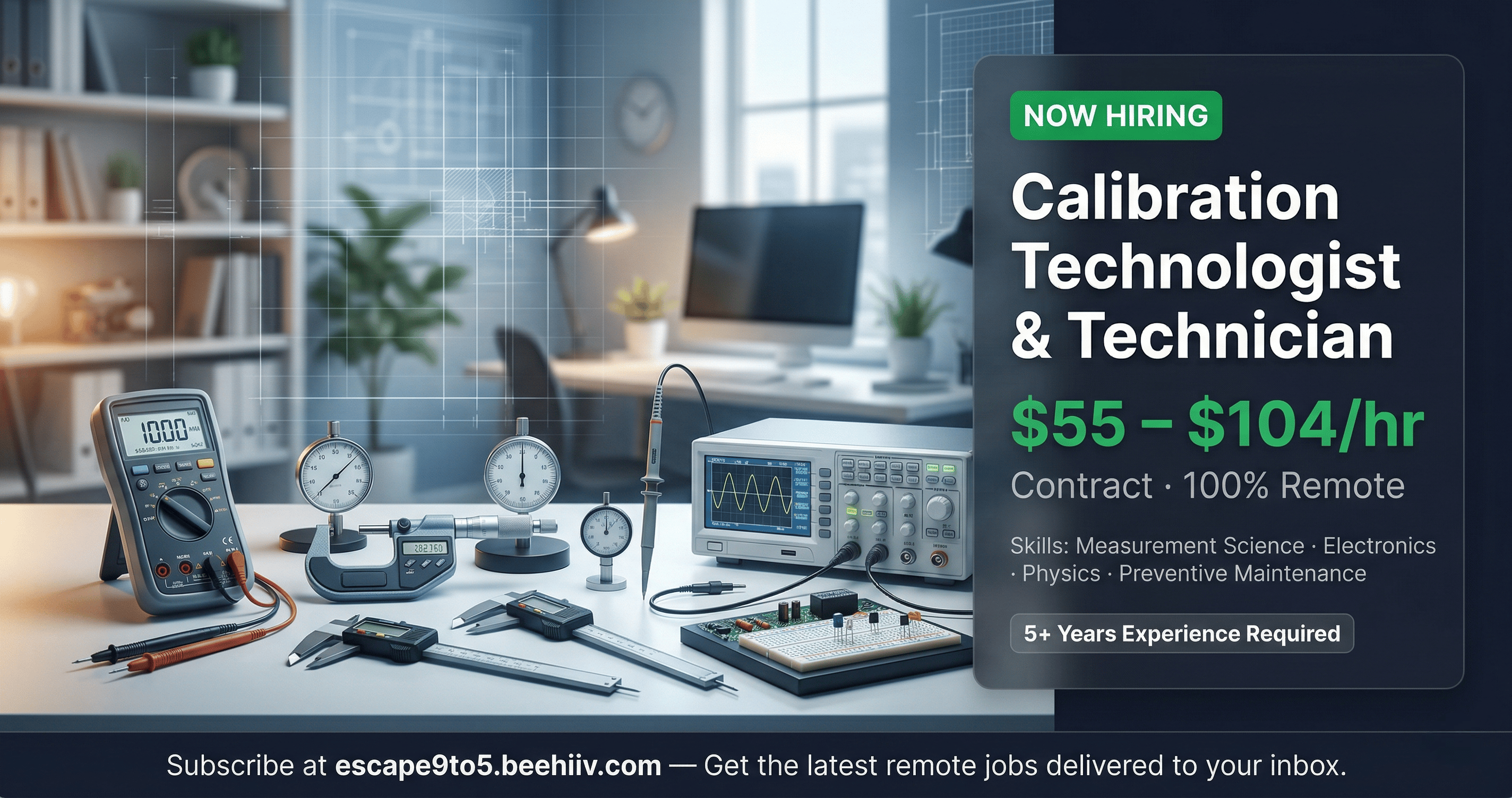 Get Paid $55–$104/hr to Work Remotely as a Calibration Technologist or Technician