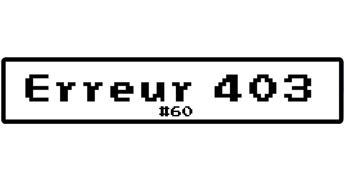 Erreur 403 | #60