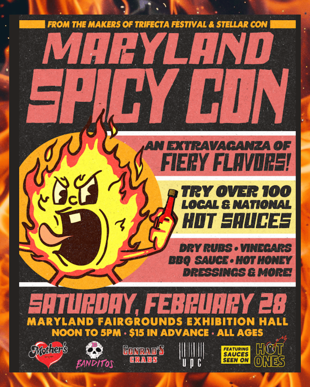 MARYLAND SPICY CON IGNITES THE EXHIBITION HALL AT MARYLAND STATE FAIRGROUNDS ON FEBRUARY 28 FROM NOON TO 5:00PM.