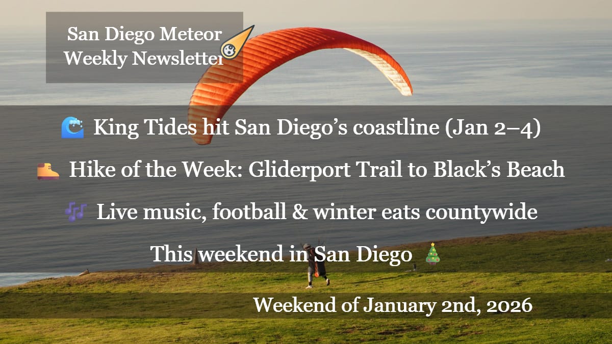 ☄️King Tides, Coastal Hikes & A Full Weekend Ahead San Diego