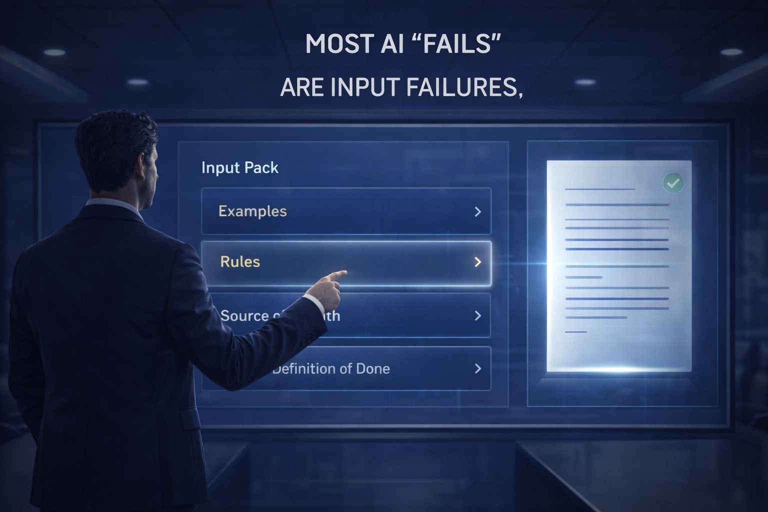 Most AI “Fails” Are Actually Input Failures.