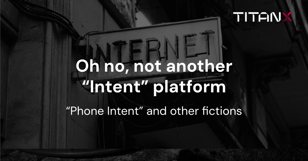 Oh no, not another “Intent” platform
