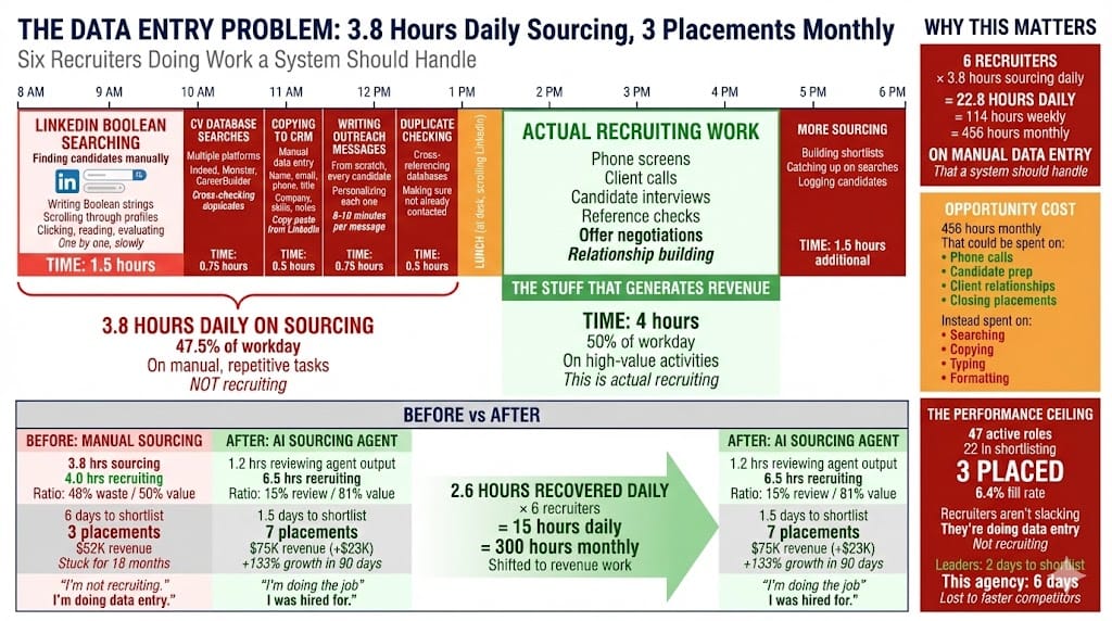 AI Sourcing Agent: Doubled Placements in 90 Days | Recruitment