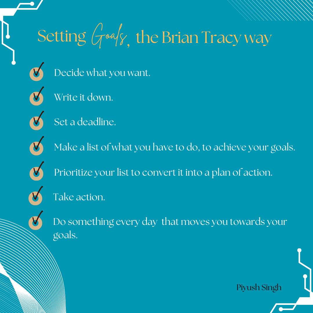 Setting goals, the Brain Tracy way.