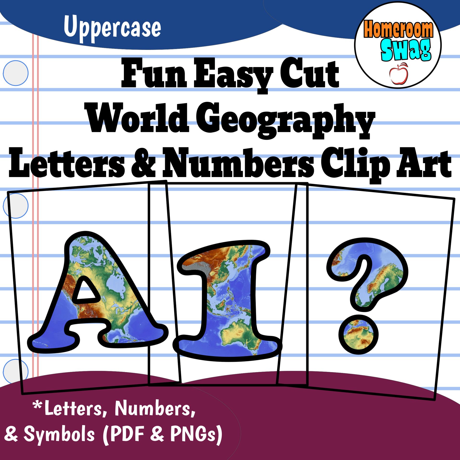 World Geography Easy Cut Bulletin Board Letters and Numbers PDF.pdf