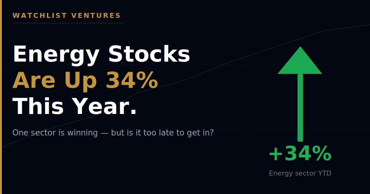 Energy Stocks Are Up 34% This Year. Here's What That Actually Means