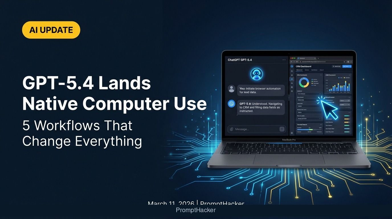 GPT-5.4 Lands Native Computer Use: 5 Workflows That Change Everything