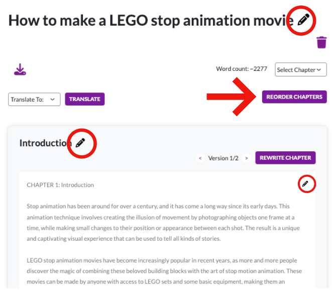 New Editing Features!