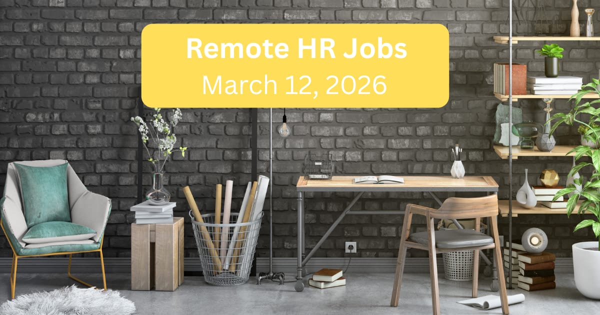 Remote (wfh) HR Jobs Closing Soon! March 12, 2026