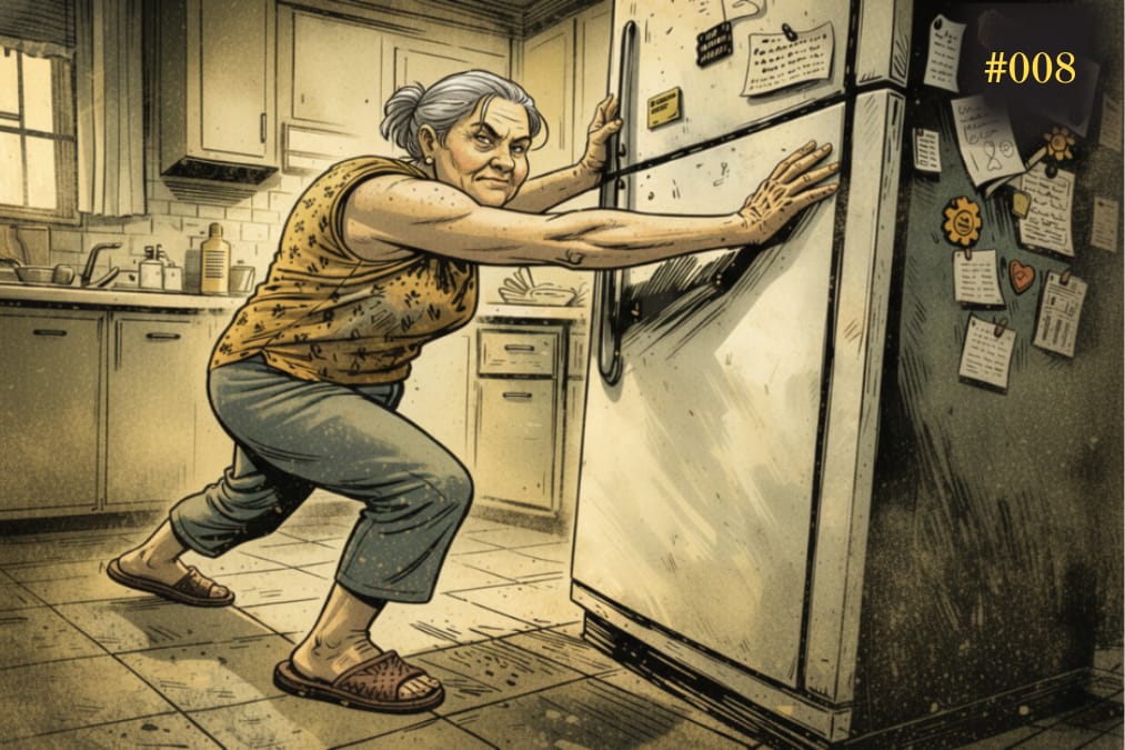 E se a geladeira estivesse no lugar errado?