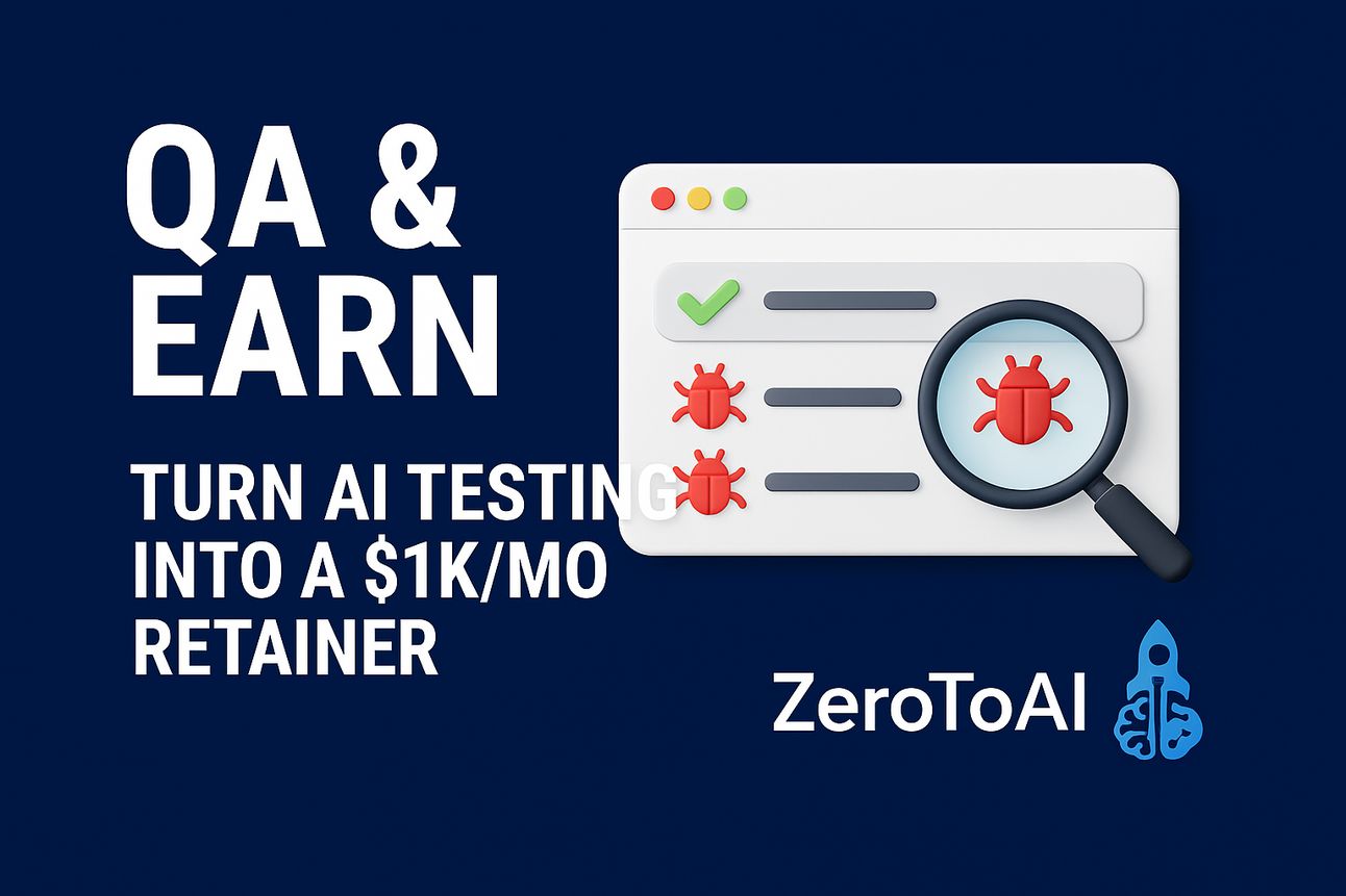 QA-as-a-Service | Turn AI Testing Into a $1000-a-Month Retainer 🤖
