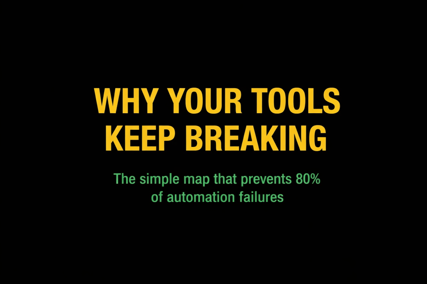 Why Your Tools Keep Breaking (And How to Fix It)