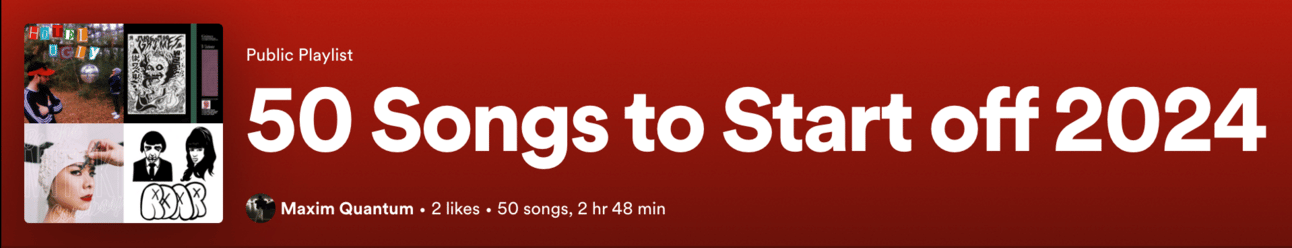 50 Songs to Start off 2024