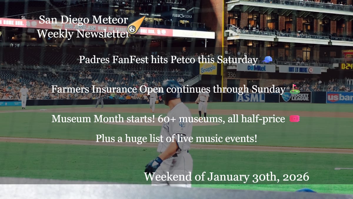 ☄️Padres FanFest, Candlelight Concerts & Golf at the Farmers Open 