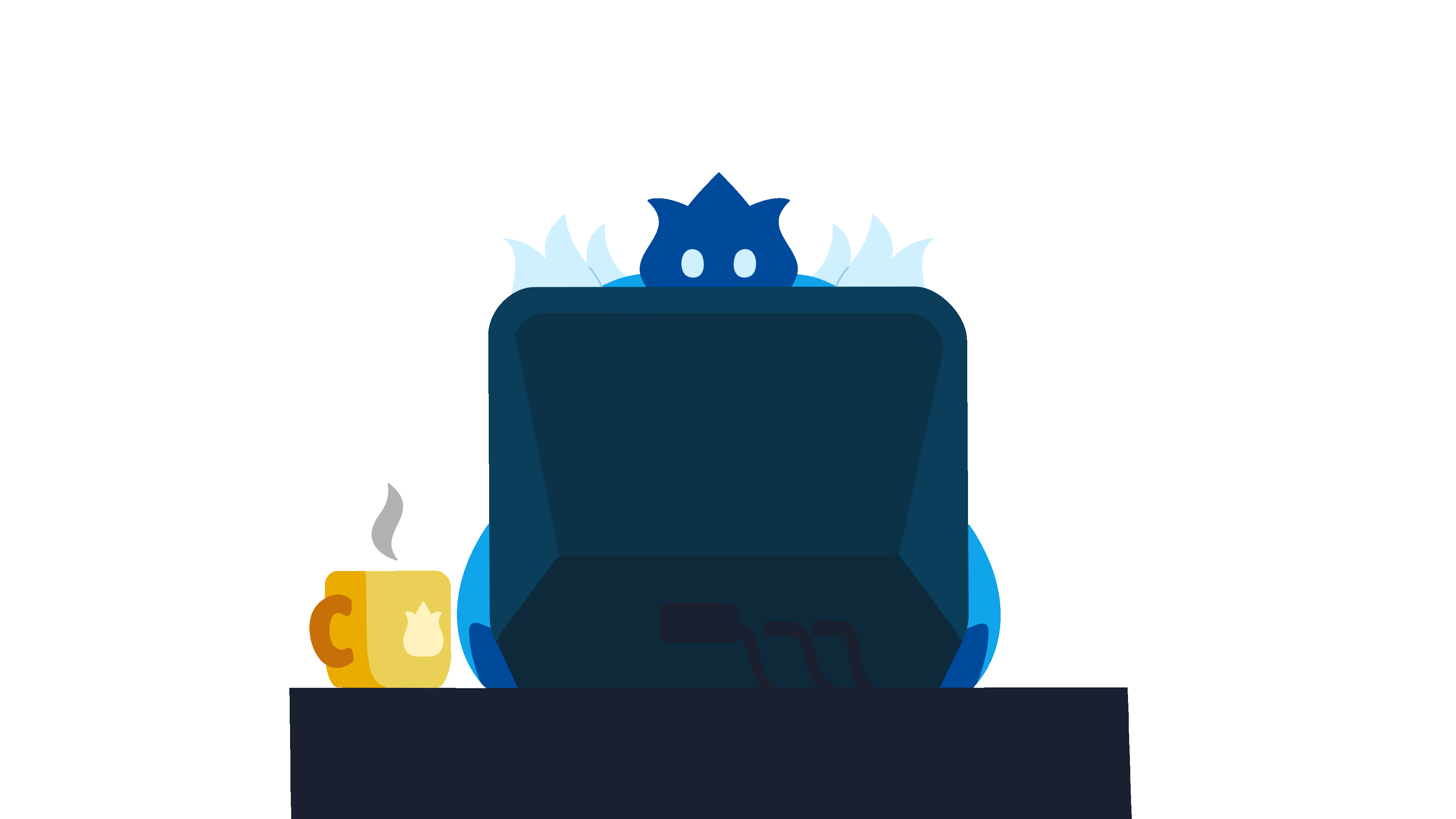 Alo Typing on a Computer