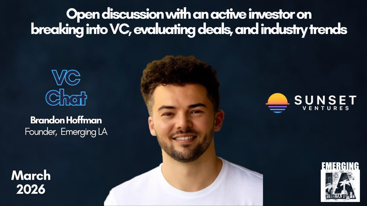 🌴VC Chat with Sunset Ventures GP, Insights on Breaking into the Industry