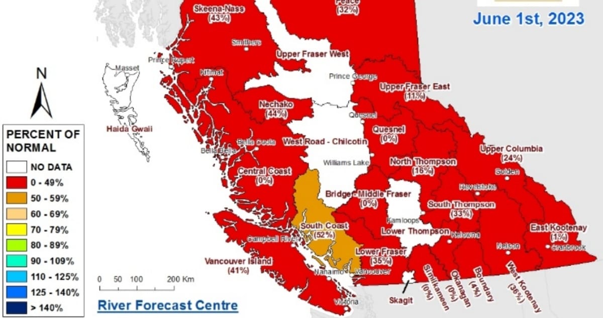 Dire drought warning for BC amid 'outlier' weather, rapid snowmelt