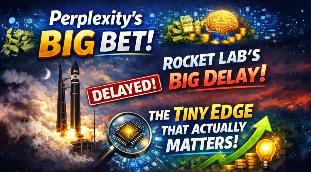 Perplexity’s Big Bet, Rocket Lab’s Big Delay, and the Tiny Edge That Actually Matters