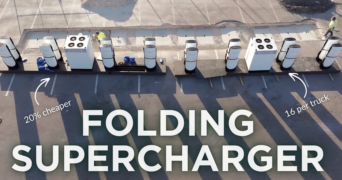 VIDEO: Tesla introduces Folding Unit Superchargers to cut costs 20% and speed deployment up 2x