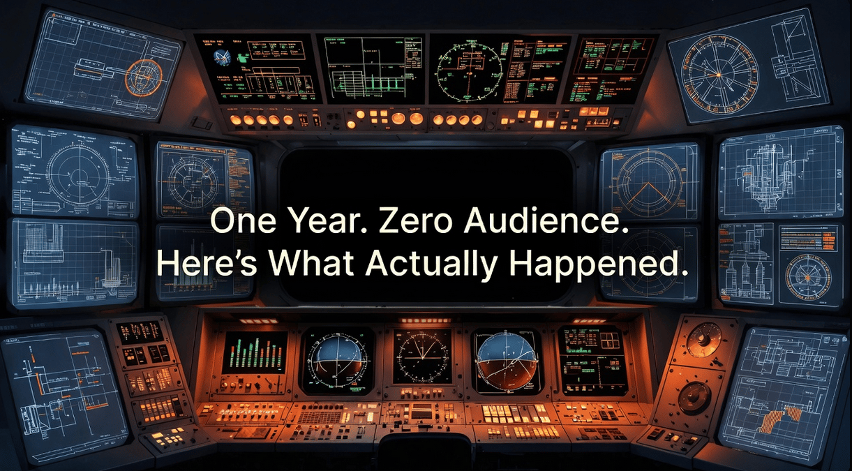 One Year. Zero Audience. Here's What Actually Happened.