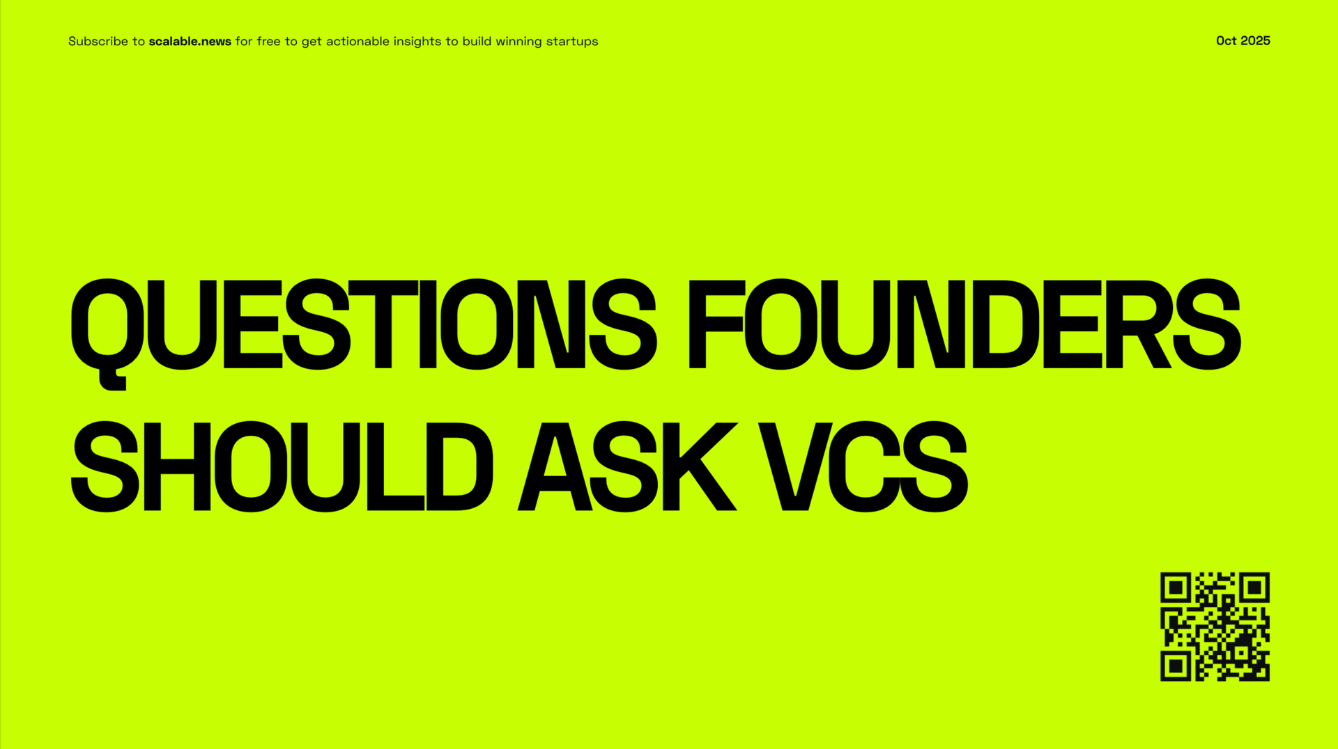 ❓Questions To Ask VCs