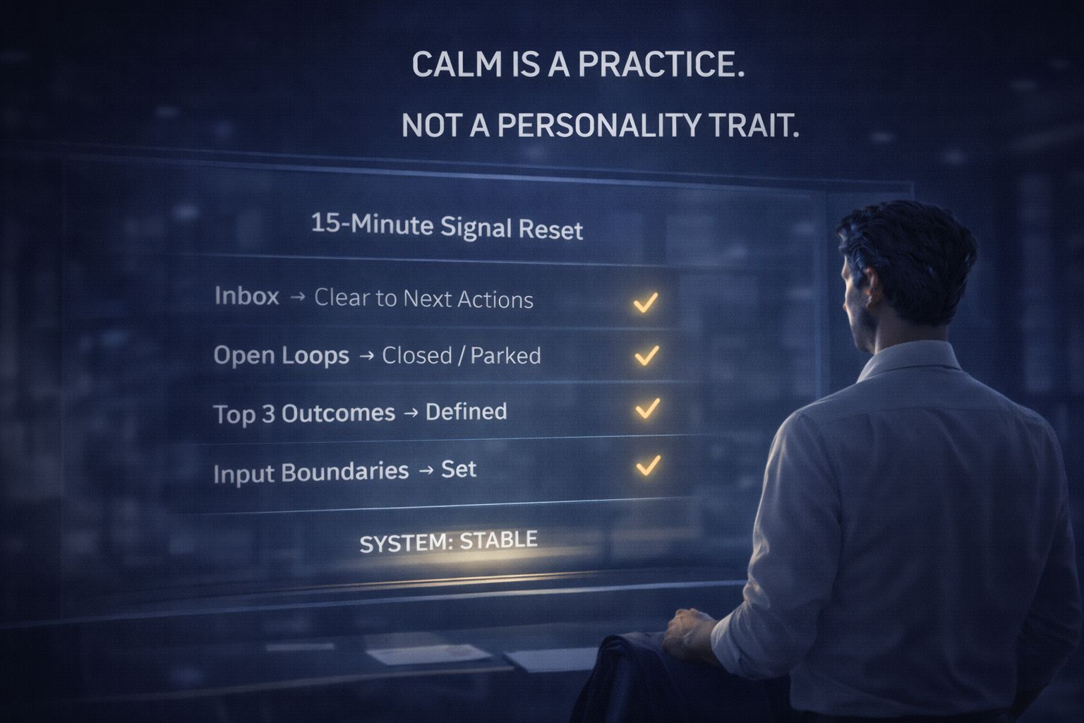Calm Is a Practice, Not a Personality Trait.