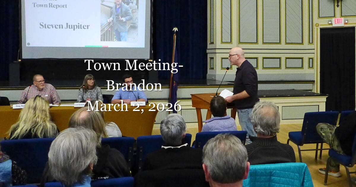 Brandon Town Meeting 2026