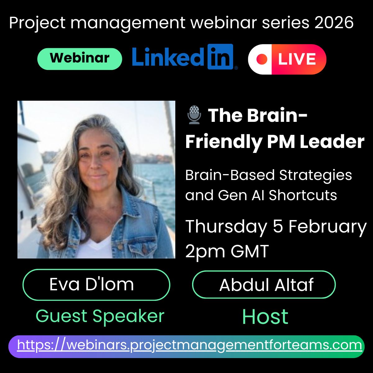 Eva D’lom is going live.