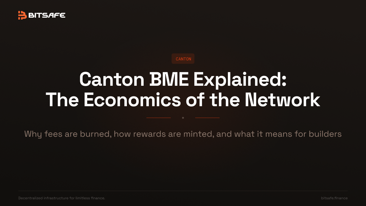 Burn Mint Equilibrium On Canton: Fees, Burns, And Rewards