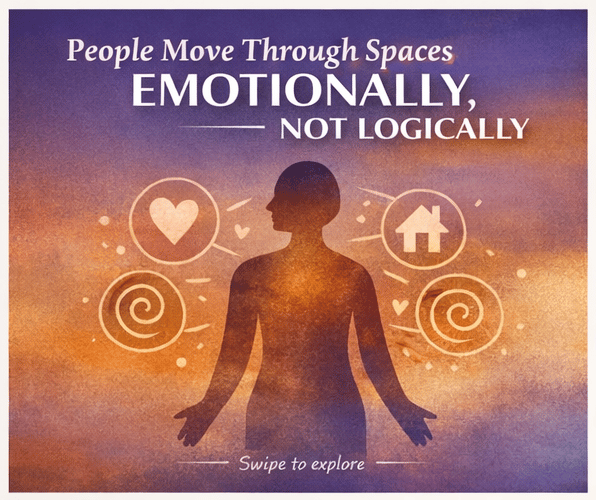 We move through spaces emotionally