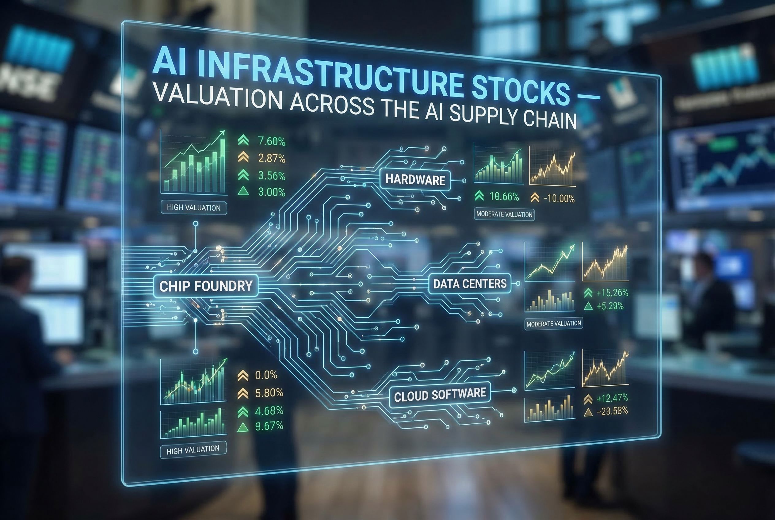 AI Infrastructure Stocks — Valuation Across the AI Supply Chain