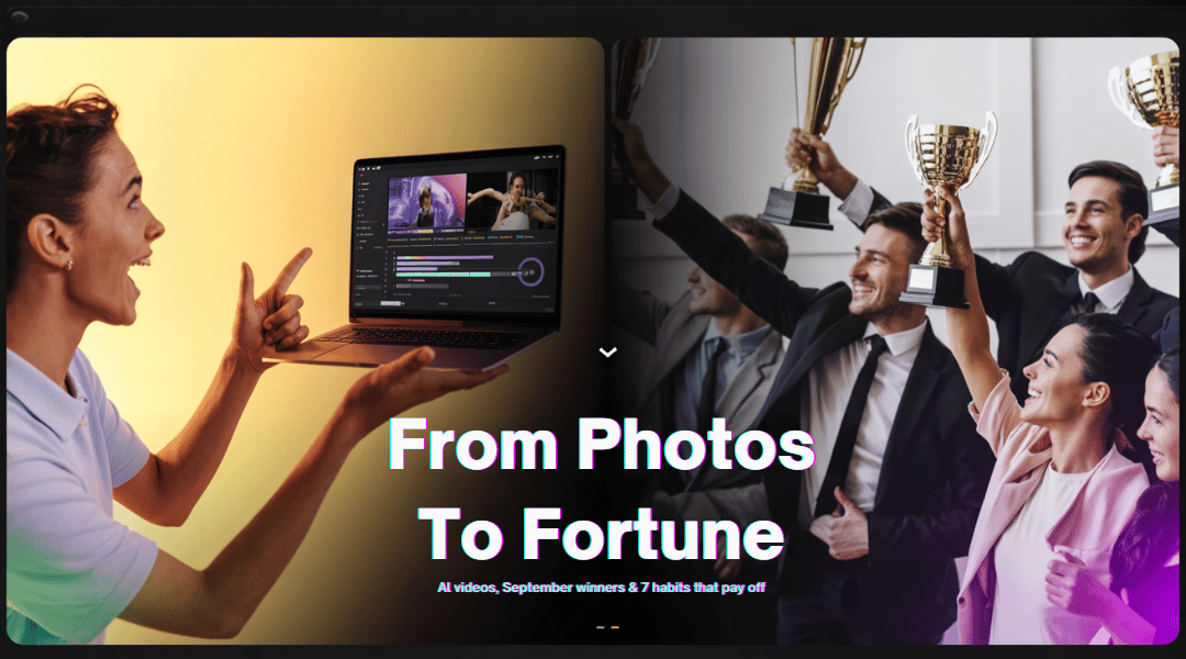From Photos to Fortune: AI Videos, September Winners & 7 Habits That Pay Off