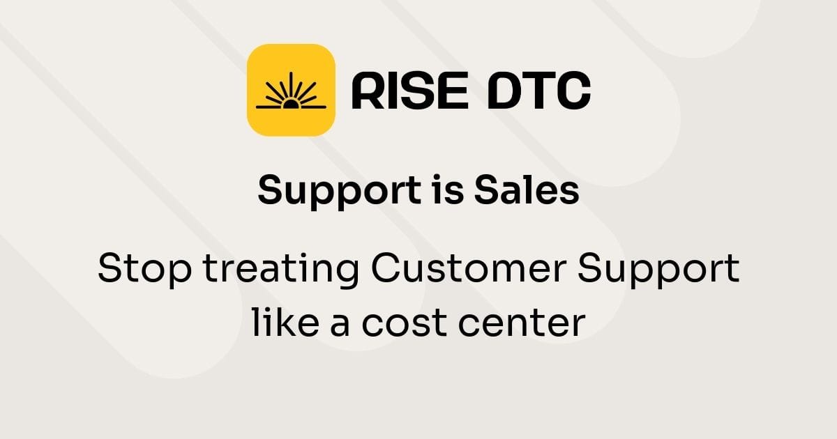 Support is Sales