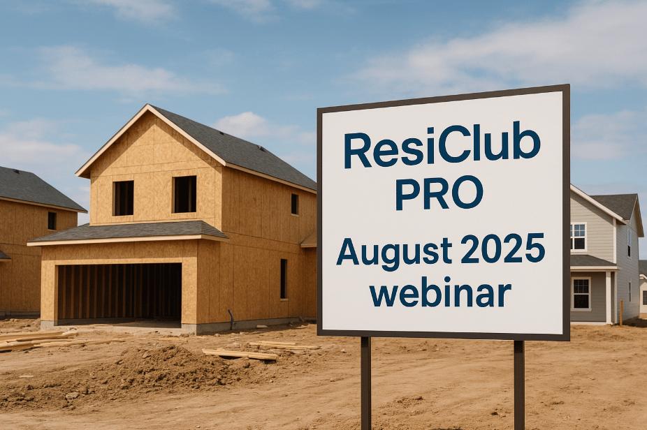 ResiClub PRO's August 2025 webinar—here's the recording