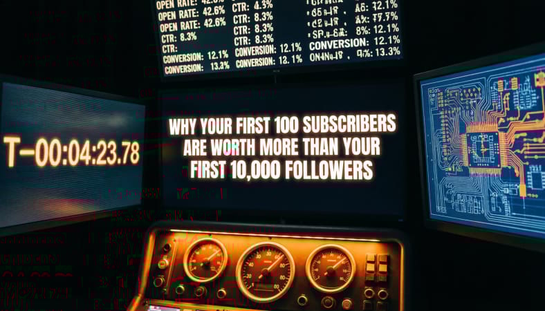 WHY YOUR FIRST 100 SUBSCRIBERS ARE WORTH MORE THAN YOUR FIRST 10,000 FOLLOWERS