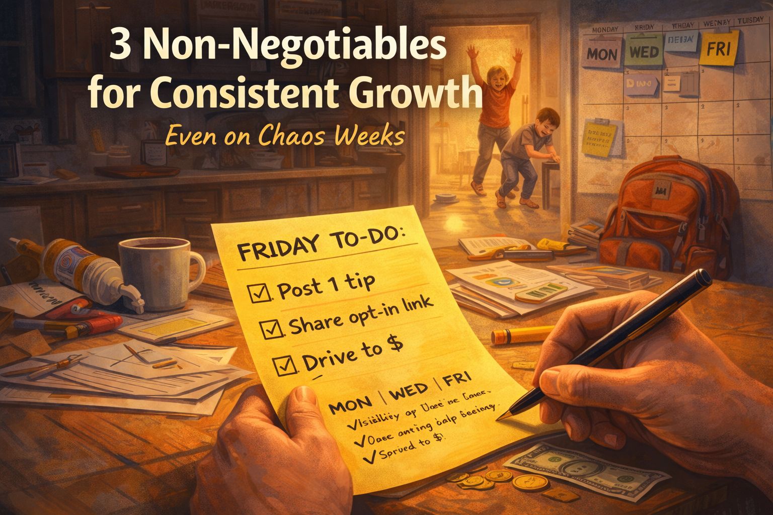 3 Non-Negotiables for Consistent Growth (Even on Chaos Weeks)