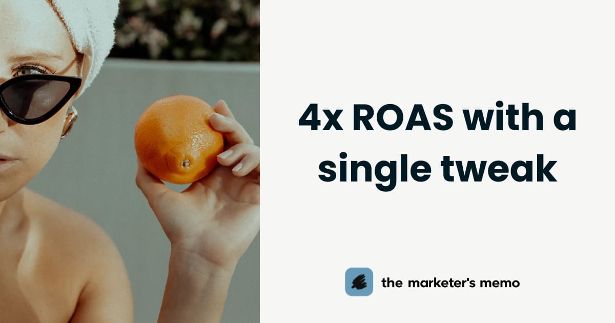 πWe Changed One Hook. ROAS Went Up 4x.