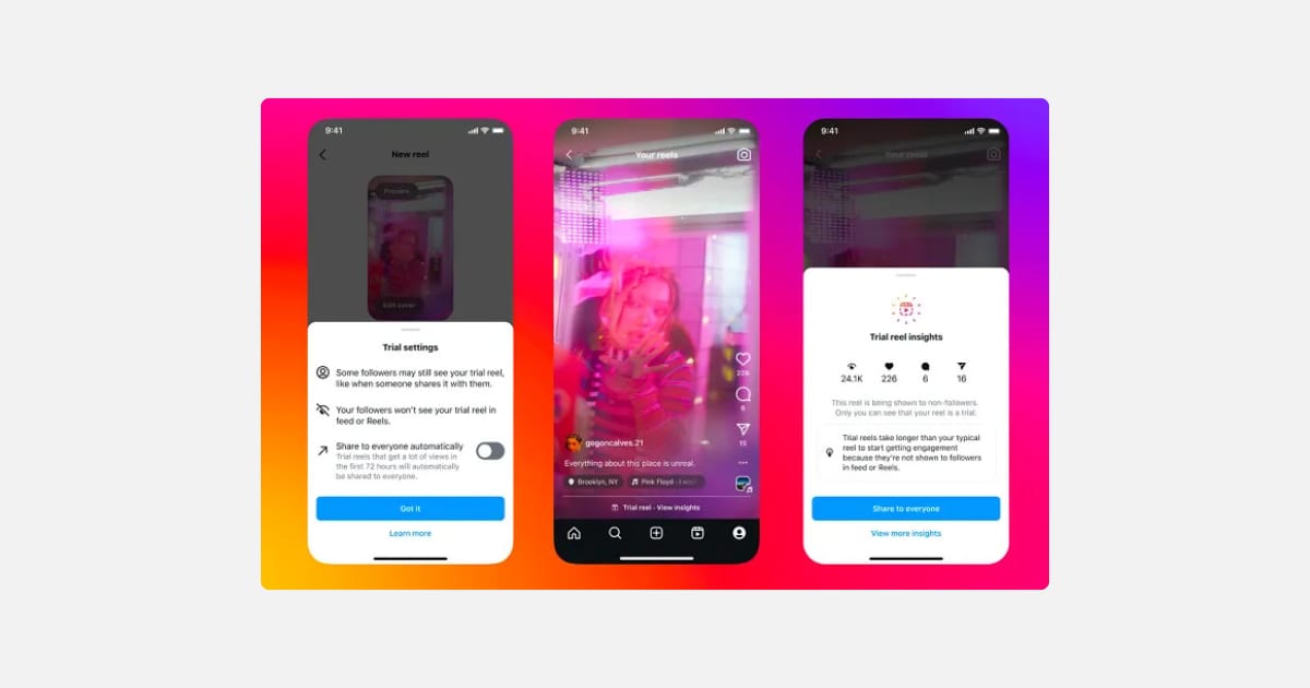 Schedule Instagram Trial Reels, and YouTube is getting more expensive