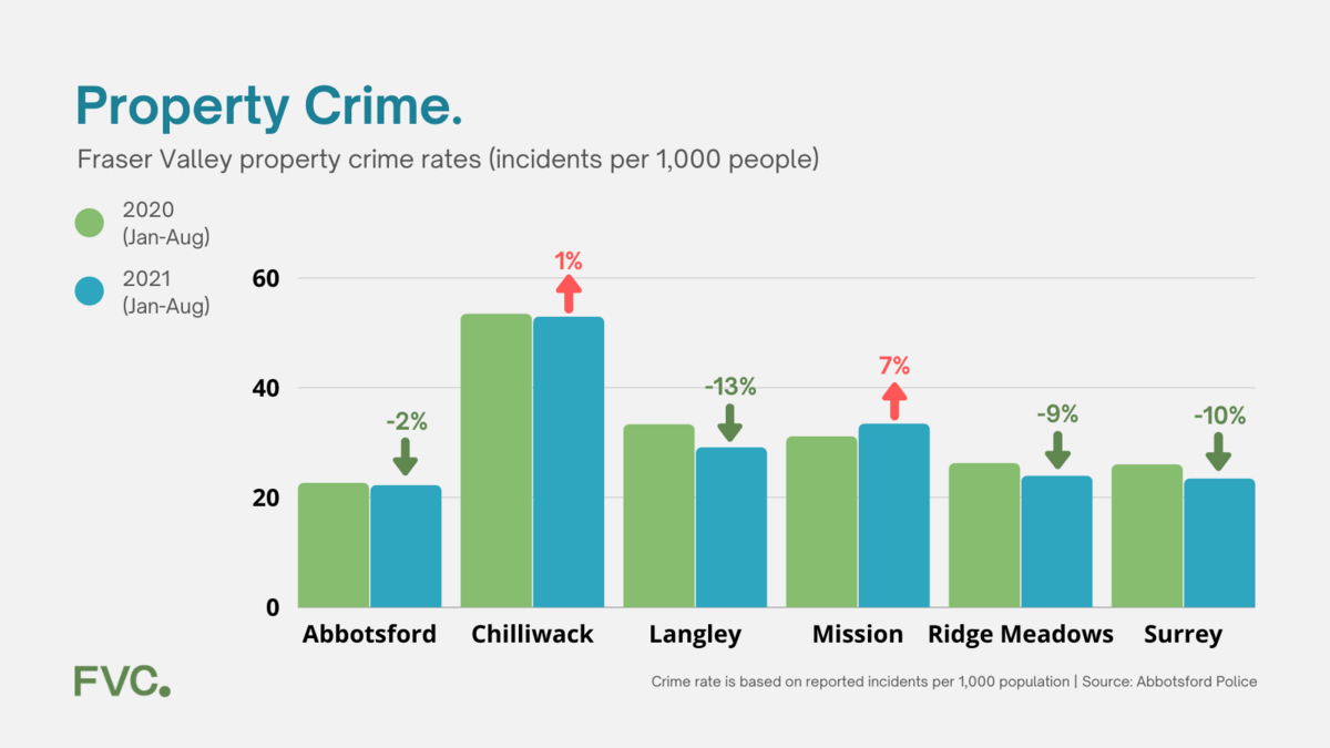 Langley property crime rates decline