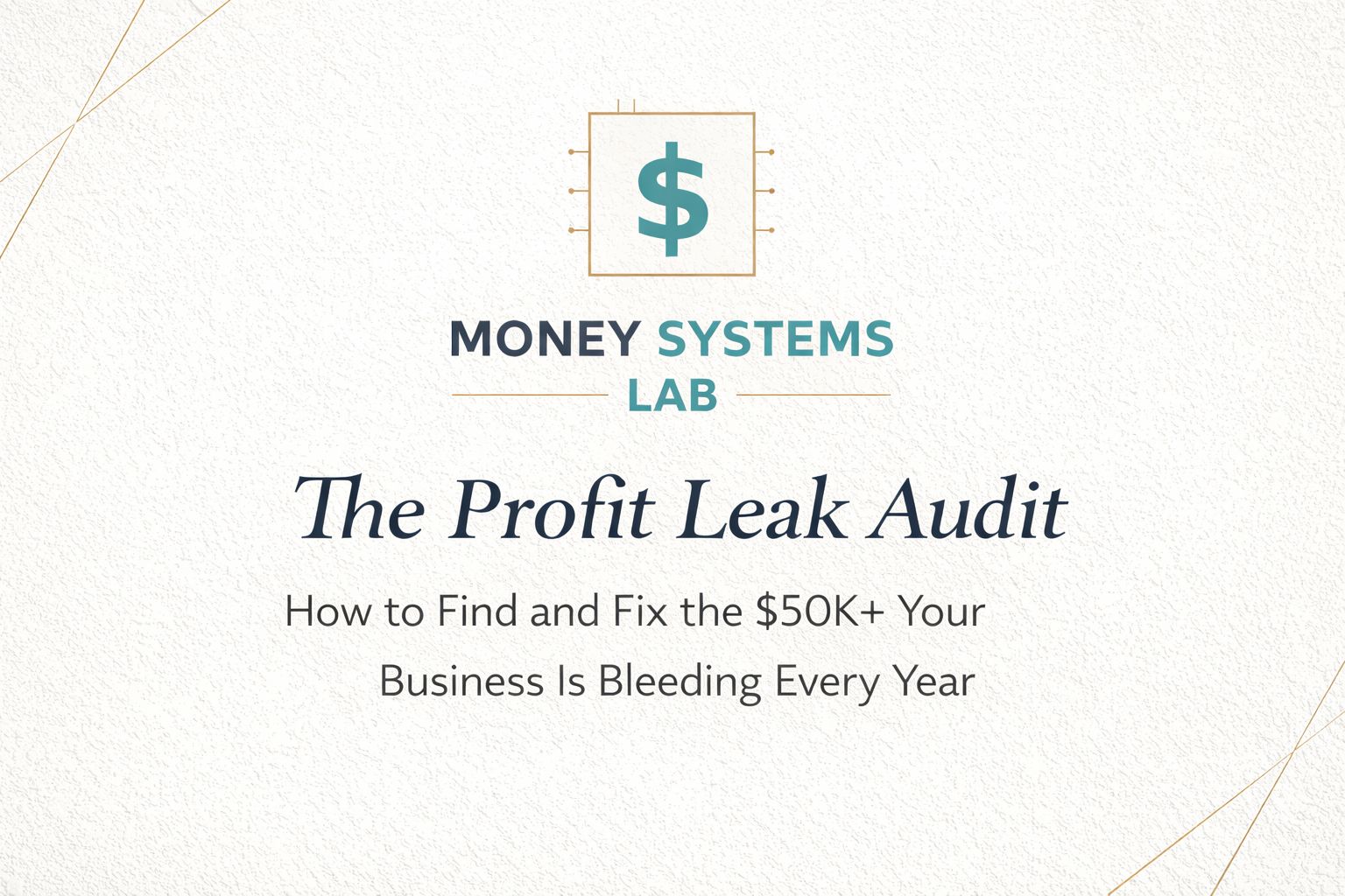 The Profit Leak Audit: How to Find and Fix the $50K+ Your Business Is Bleeding Every Year