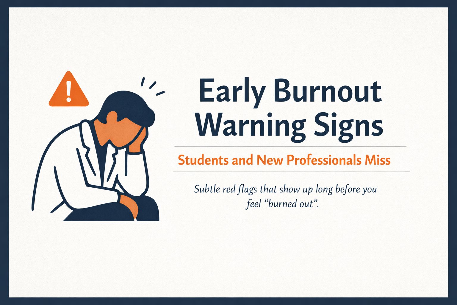 Early Burnout Warning Signs Students and New Professionals Miss 🚨 