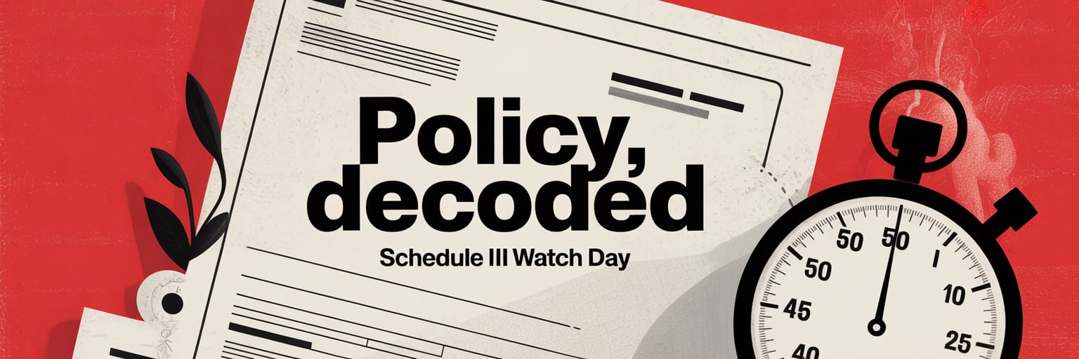 🏛️ Trump Schedule 3 Marijuana Order Watch: 280E, Banking, And What Happens Next