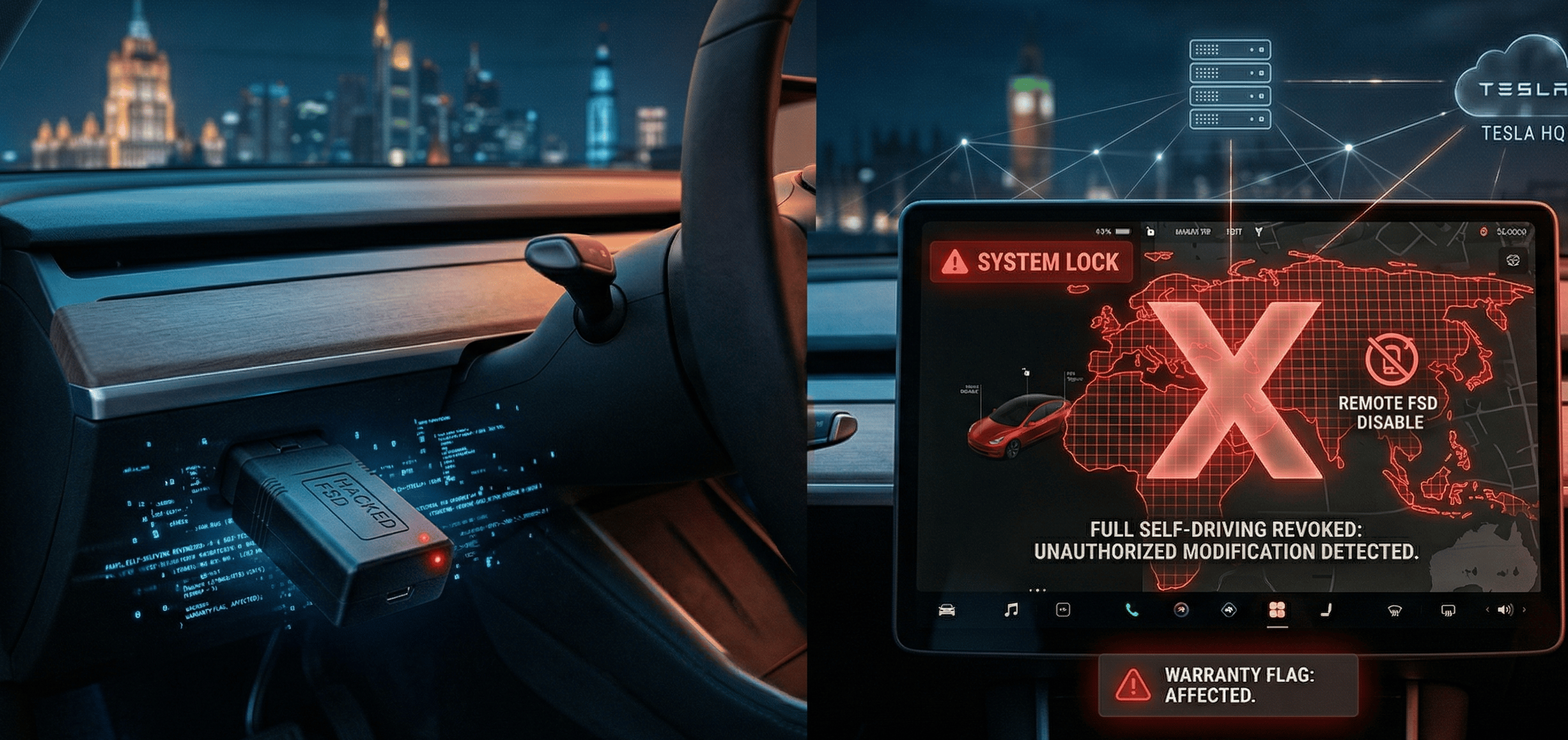 Tesla cracks down on FSD hacking devices, remotely shuts down access