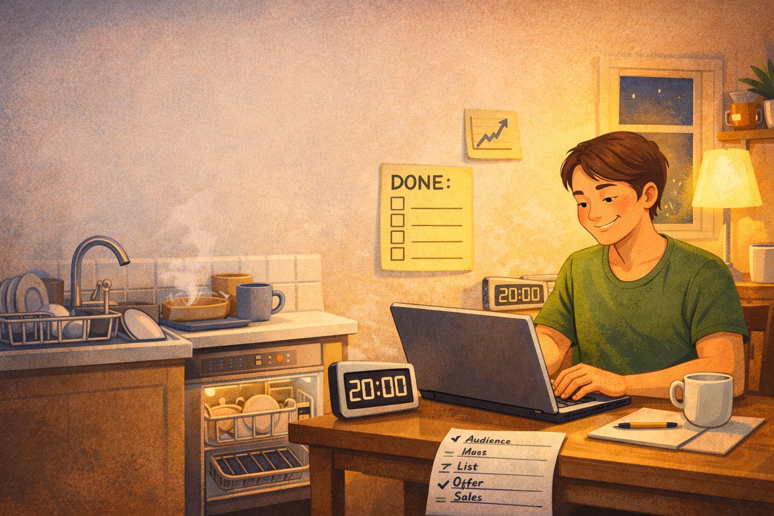 Build a side hustle that fits your dishwasher cycle