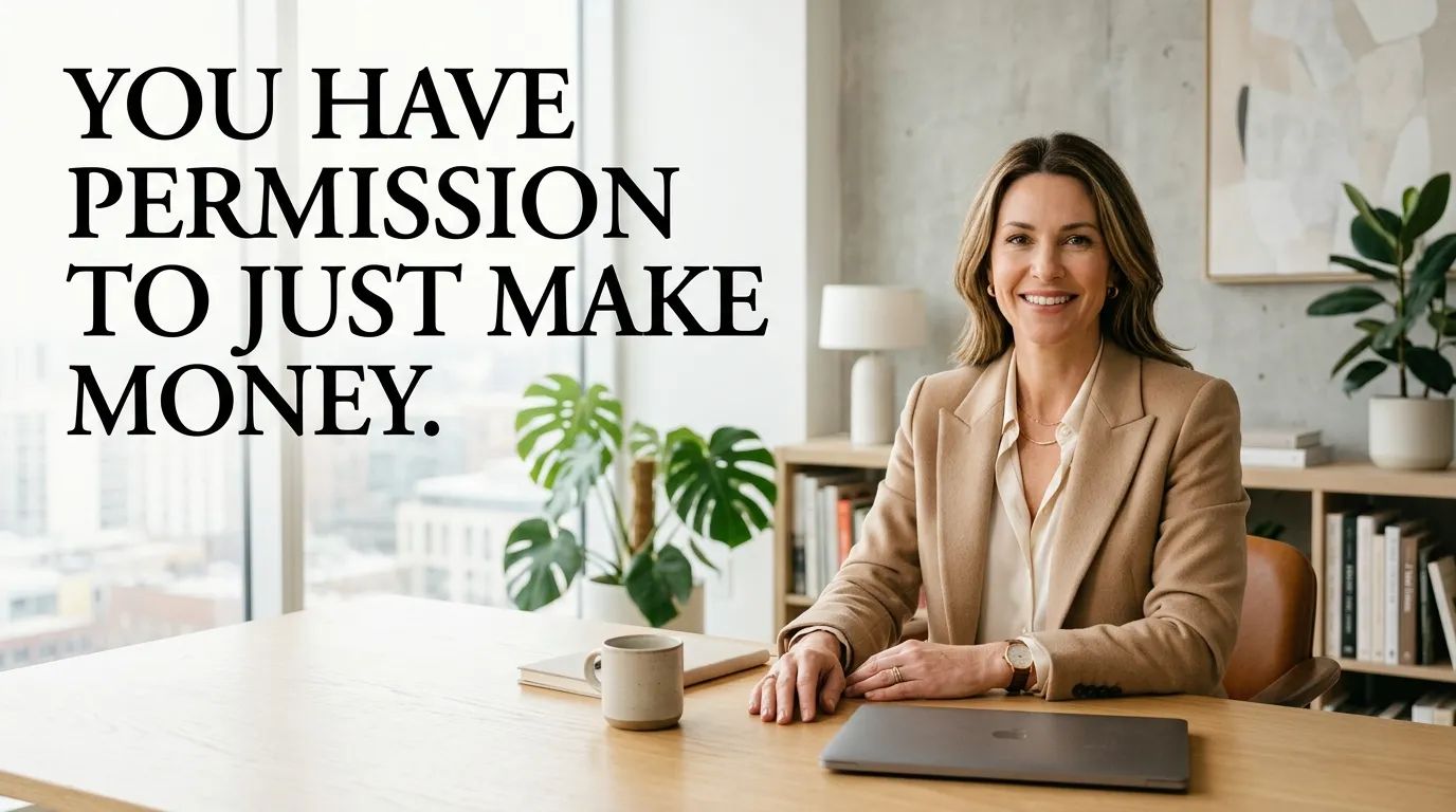 You have permission to just make money.