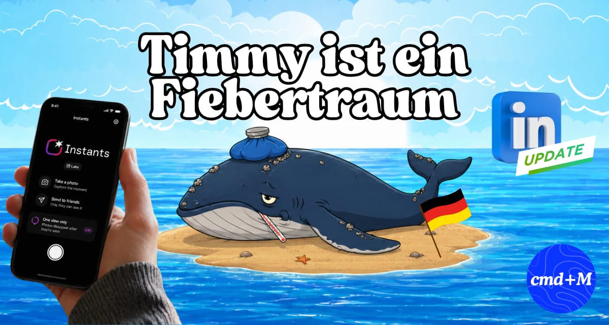 🐋 Timmy der Fiebertraum, 📱 Meta klont Snapchat, 🎯 Key-Lifestage-Targeting