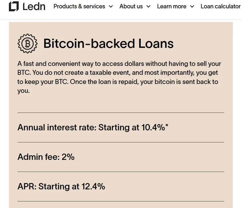 “Bitcoin-Backed Lending!”