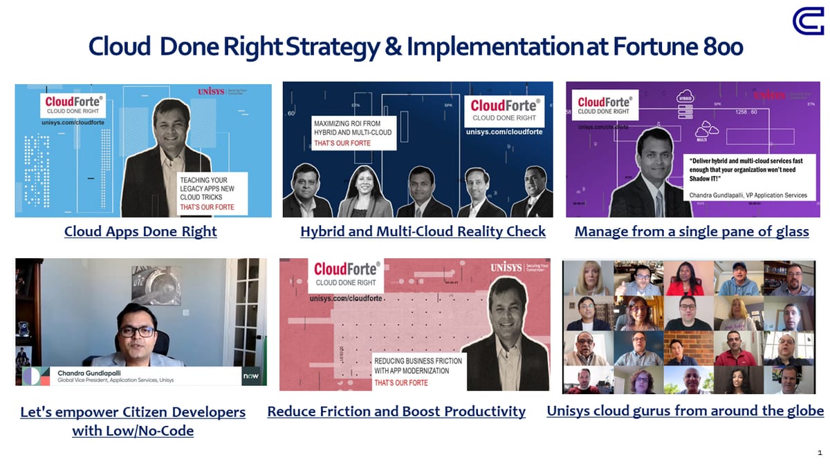 How I Championed Billion Dollar Cloud Strategy & Legacy Modernization at a $2B Fortune 800 by Chandra Gundlapalli