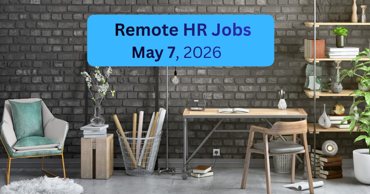 Today's Remote HR Jobs from the USA, India, Australia, Singapore & UAE 