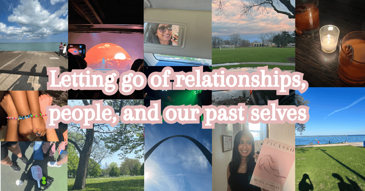 Letting go of relationships, people, and our past selves